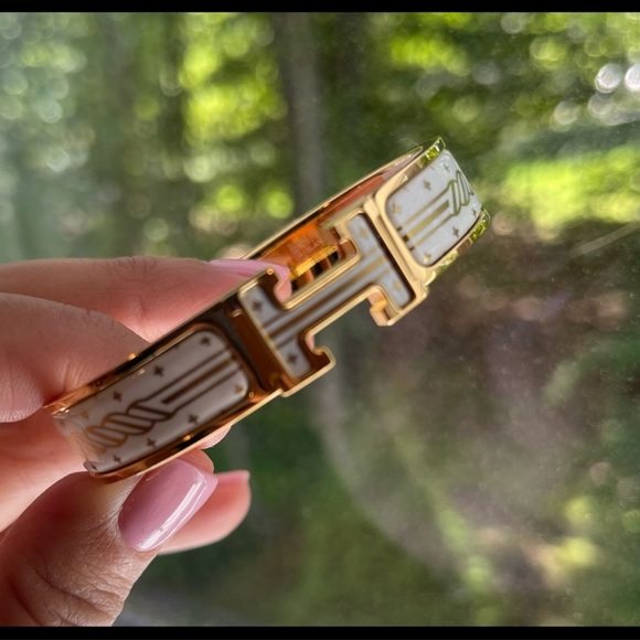 A73- 💯 % authentic Hermès click clac bracelet - Picture 2 of 3